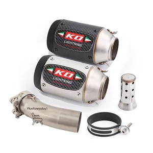 For Kawasaki ZX4R ZX4RR 2023-2025 51mm Motorcycle Exhaust Carbon Fiber Tail Pipe - Picture 1 of 10