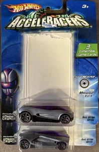 Hot Wheels AcceleRacers Silencers 2 Car Bundle Metaloid & Anthracite. No Cards. - Picture 1 of 1