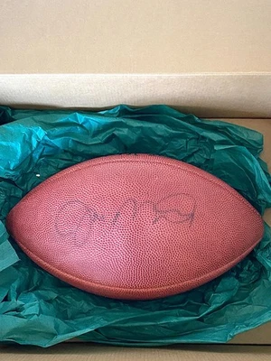 UD Authenticated JOE MONTANA 49ers Signed NFL Wilson LEATHER FB w/COA & RARE BOX - Image 1 of 4