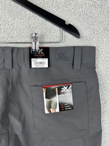 ZeroXposur Reiseshorts Herren 36 schiefergrau Stretch leicht Reißverschlusstasche neu - Bild 1 von 10