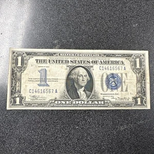 1934 $1 Silver Certificate Funny Back Note,Blue Seal - Picture 1 of 2