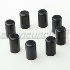8PCS Silicone 6mm 1/4" ID Blanking Cap Intake Vacuum Hose End Bung Plug Black