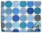 Cotton Kantha Quilt Indian Bedspread Polka Dot Print Blanket Blue Color Bedcover