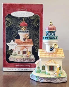 1998 Hallmark Keepsake "Lighthouse Greetings" Christmas Ornament ~ WORKS ~ T6575 - Picture 1 of 20