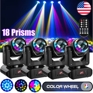 4X 150W 18Prism LED Moving Head Light RGBW Gobo Beam Stage Lighting DJ Disco DMX - Picture 1 of 14