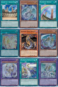 9 Cartas Arco Iris: Puente + Puente del Corazón + Dragón Oscuro Arco Iris + OverDragon - Imagen 1 de 10