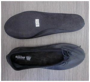 SCOTTISH COUNTRY DANCING PUMPS BY JAMES SENIOR SIZE ADULT 7.5. BLACK. NEVER WORN - Picture 1 of 2