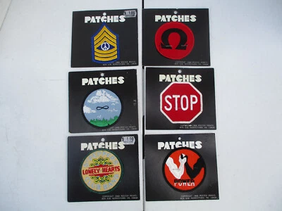 Patches 1968 Poster Prints (6) Sgt Peppers Lonely Hearts Club Embroidered Cloth - Image 1 of 4