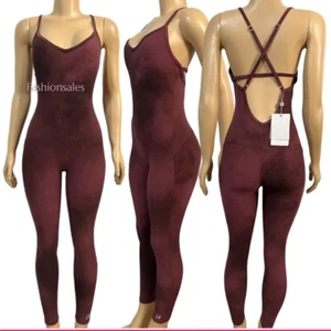 Bombshell Ropa Deportiva Esculpido Sin Mangas Body Grande Granate Nuevo - Imagen 1 de 9