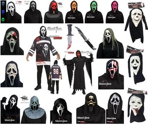 Official Ghost Face Scream Dead by Daylight Scary Movie Halloween Masks Lot - Picture 1 of 33