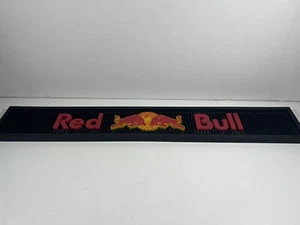 Red Bull Bar Mat Rubber Decor Black and Red - Picture 1 of 5