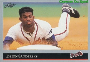 448   DEION SANDERS    ATLANTA BRAVES  BASEBALL CARD LEAF 1992 - Picture 1 of 1