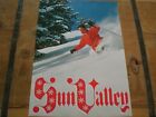 VINTAGE & ORIGINAL 1960's *SUN VALLEY* SKI Poster POWDER - MINT CONDITION! 