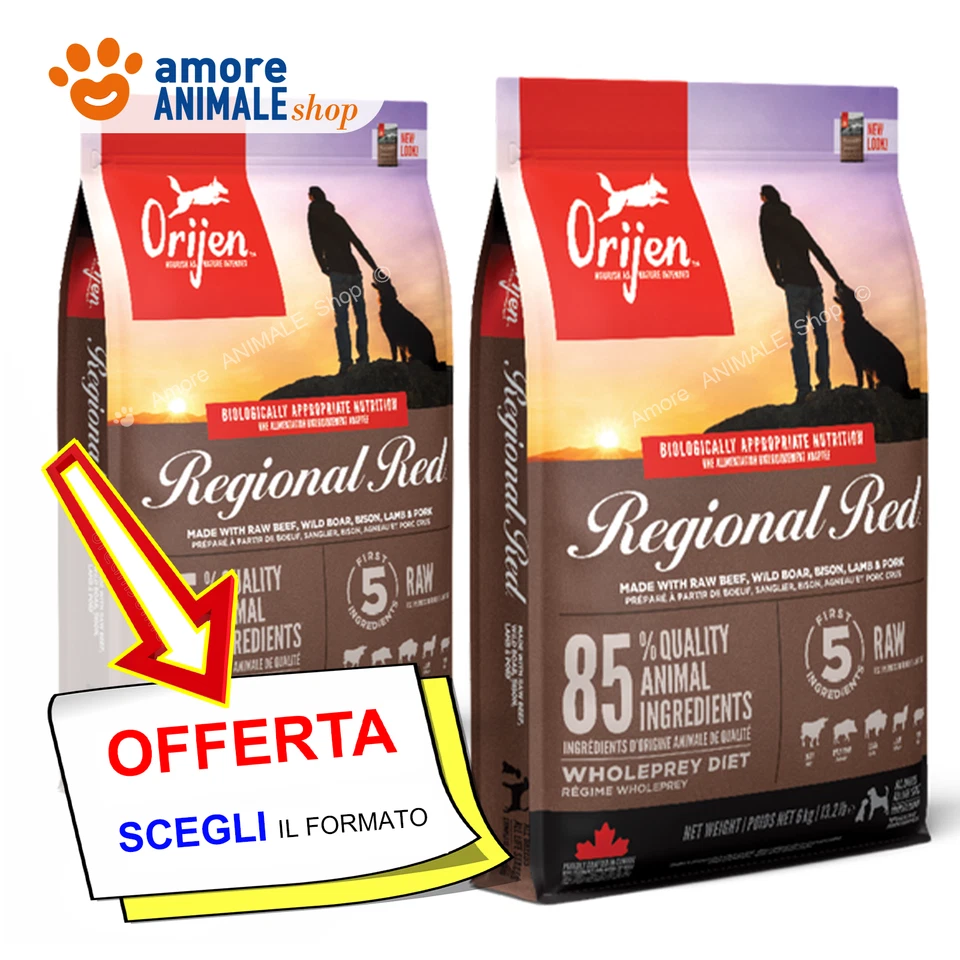 Orijen Dog Adult REGIONAL RED → 2 / 6 / 11,4 kg - Crocchette per Cane, Cani - Imagen 1 de 1