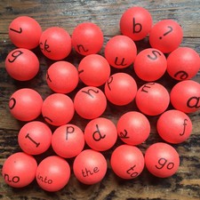 Phonics Phase 2 Letters And Sounds Ping Pong Balls With Tricky Words Toys & Game