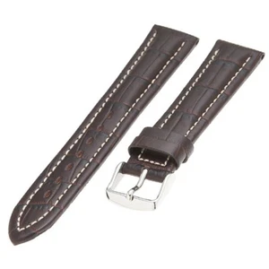 Hadley Roma MS895 Brown Genuine Calfskin Leather Watch Band Strap 22 mm - Picture 1 of 2