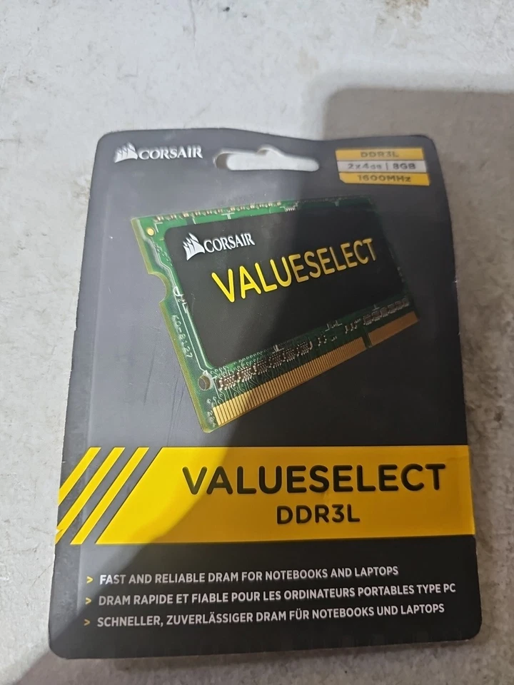 Corsair ValueSelect SO-DIMM 8 GB (2x 4 GB) Dual-Kit, NEW.     #y16 - Image 1 of 3