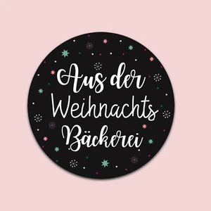 25 Sticker "Aus der Weihnachtsbäckerei", Geschenkaufkleber Weihnachtsaufkleber - Picture 1 of 4