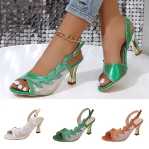 Ankle-Strap Summer Fashion Open Toe Sandals High Heels Stiletto Heel Shoes - Picture 1 of 29