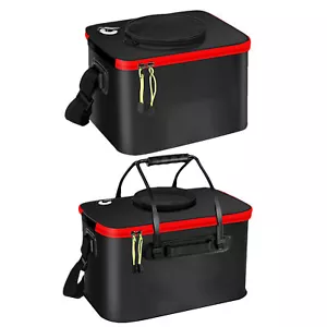 Fishing Bucket Folding Living Fish Bucket Portable Fishing Tackle Live Fish Box - Picture 1 of 15