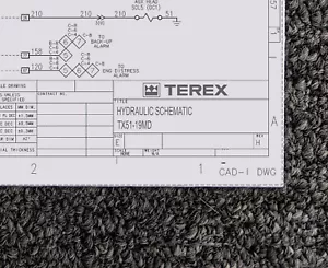 Diagrama manual esquemático hidráulico Terex TX51-19MD - Imagen 1 de 1