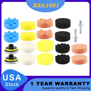 3" Inch 22pcs Car Buffing Pads Polishing for Drill Sponge Waxing Foam Polisher - Picture 1 of 19