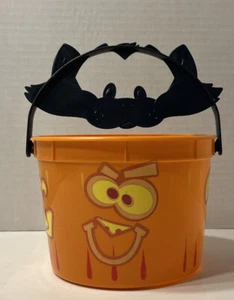 McDonald's Halloween Pumpkin Bucket Pail With Black Cat Head Handle 2011 - Imagen 1 de 8