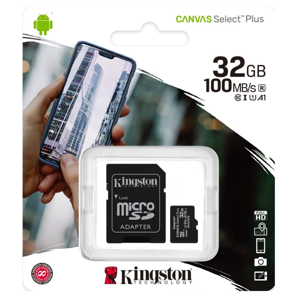 Micro SD Card Memory tf flash Kingston 32GB For GoPro MAX Action Camera - Image 1 of 4