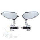 7/8" Or 1" Inch Handle Chrome Mirrors Fit For Universal Motorcycle W/ 7/8? Bar