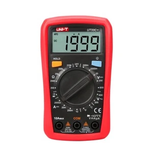 UNI-T UT33C+ Digital Multimeter AC DC Voltmeter Ammeter Temperature Diode Tester - Picture 1 of 12