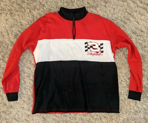 Dale Earnhardt Sr #3 1/4 Zip Sweatshirt Adult Size Medium Competitors View VTG Cover