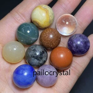 10pcs Wholesale Natural Mixed Ball Quartz Crystal Sphere Reiki Healing Gem 15mm+ - Picture 1 of 12