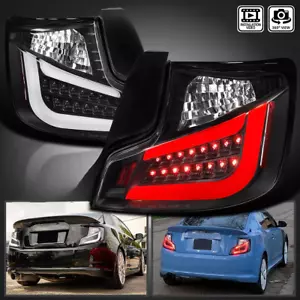 Black Fits 2011-2013 Scion tC LED Tube Tail Lights Brake Lamps Left+Right 11 12 - Foto 1 di 12