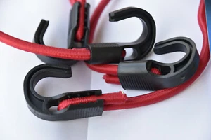2X CUERDAS ELÁSTICA CORREAS PULPOS EQUIPAJE GANCHOS 90cm y 120 cm COCHE MOTO - Imagen 1 de 3