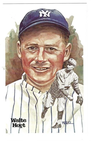 1981 Perez Steele Hall of Fame Postcard #115 Waite Hoyt 02501/10000 Cover