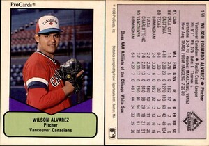 Wilson Alvarez 1990 CMC Vancouver Canadians #1 Card *AutographDen*