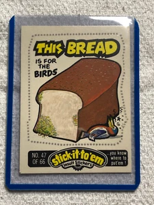 Fleer Stick-it-to-em Girls Wanted/This Bread #41/47 Gum Card/Sticker 1976 VG+ - Picture 1 of 2