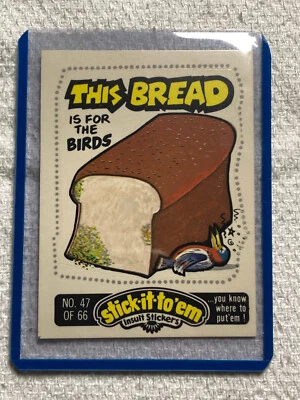Fleer Stick-it-to-em Girls Wanted/This Bread #41/47 tarjeta de goma/pegatina 1976 en muy buen estado+ Foto 1 de 2