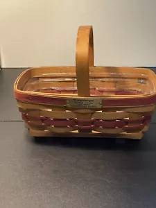 Longaberger Vintage 1990 Christmas Collection Gingerbread Basket Lined Signed - Picture 1 of 12