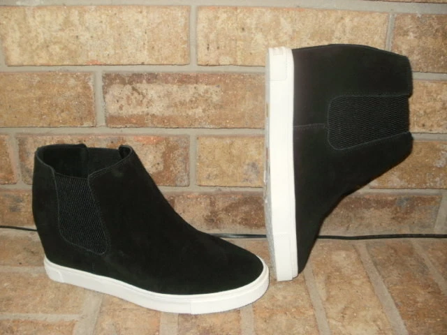 Nuevo GB Giani Bini Negro Gamuza Cuero Botines Damas 10 M Oculto 3" Tacón/Precio de venta sugerido por el fabricante $80 Foto 1 de 4