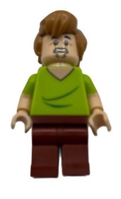 LEGO Shaggy Rogers Minifigure two facial expressions Scooby Doo 75902 scd001