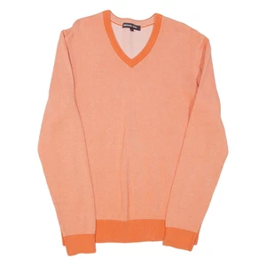MICHAEL KORS Mens Jumper Orange Tight Knit M - Picture 1 of 6