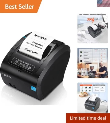 Portable Bluetooth Thermal Receipt Printer - 80mm POS, 48 PPM, USB, Energy Star - Image 1 of 4