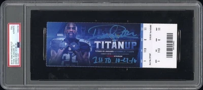 Derrick Henry Signed Full NFL Touchdown Ticket Stub w/ 1st TD 10-27-16" PSA - Image 1 of 3