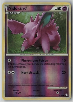 Nidoran M 70/102 Pokemon TCG Triumphant Reverse Holo Card (Light Play) LP 1 - Image 1 of 2