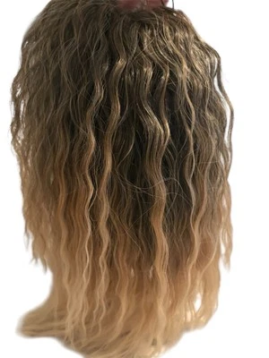 Drawstring Curly Ponytail Extension Hair Mid Medium Long Highlights Loose Waves - Image 1 of 4