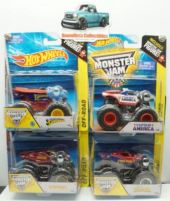 Camión Monster Jam Hot Wheels 2014 Iron Man Superman Spriderman Capitán América Foto 1 de 4