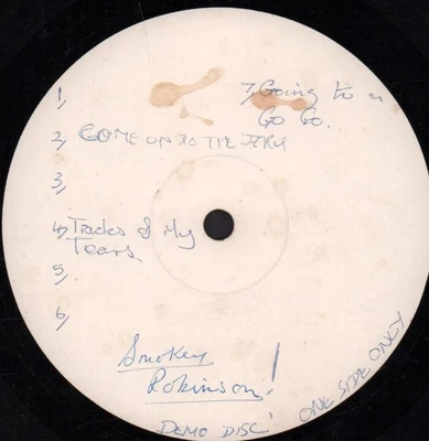 Smokey Robinson and the Miracles Demo Disc LP vinyl UK one sided white label - Image 1 of 2