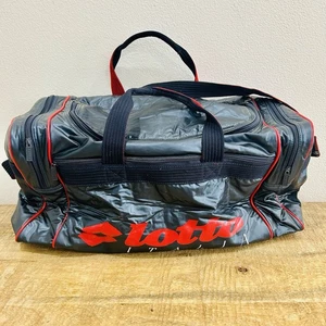 Vintage 1990’s Y2K Era Lotto Italia Soccer Futbol Duffle Bag Navy Red - Picture 1 of 13