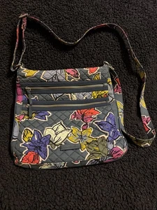 Bandolera Vera Bradley Triple Cremallera Hipster Acolchada Verde Floral Bolso Clásico. P18 - Imagen 1 de 7